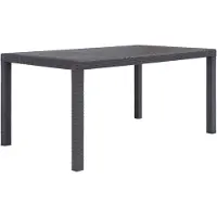 vidaXL Tuintafel 150x90x72 cm rattan-look kunststof antraciet