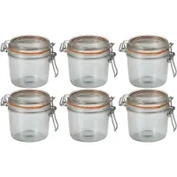 Le Parfait 6x Luchtdichte weckpottentransparant glas 350 ml - Weckpotten