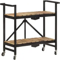 vidaXL Keukentrolley 87x36x81 cm massief mangohout