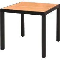 vidaXL Tuintafel 80x80x74 cm HKC aluminium bruin online kopen