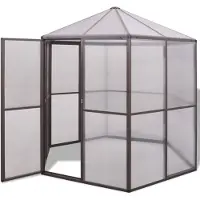 vidaXL Kas, aluminium, 240 x 211 x 232 cm