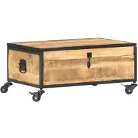 vidaXL Salontafel 70x50x33 cm massief mangohout
