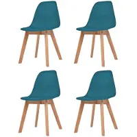 vidaXL Eetkamerstoelen turquoise 4 st online kopen