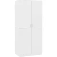 vidaXL Kledingkast 80x52x180 cm bewerkt hout wit