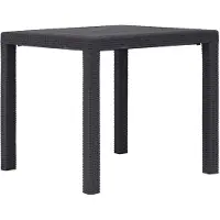 vidaXL Tuintafel 79x79x72 cm rattan-look kunststof bruin