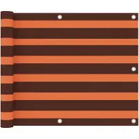 vidaXL Balkonscherm 75x600 cm oxford stof oranje en bruin
