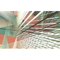 Komar Vliesbehang Digitale print vlies - Space Grid Autumn - Afmeting 400 x 250 cm (1 stuk)