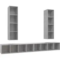 vidaXL Tv-wandmeubelen 4 st bewerkt hout betongrijs