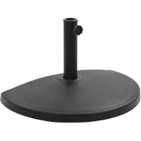 vidaXL Parasolvoet halfrond 15 kg polyresin zwart