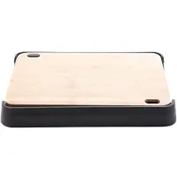 COSY&TRENDY NERO SNIJPLANK BAMBOO MET PL. DIENBLADIN ZWARTE HOUDER 38X25XH4.7CM