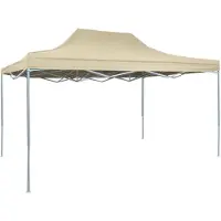 vidaXL Professionele partytent, inklapbaar, 3x4 meter, staal, crème