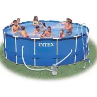 Intex metal frame zwembad incl. Filter/pomp/trap (457cmx122cm)