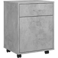 vidaXL Rolkast 45x38x54 cm bewerkt hout betongrijs