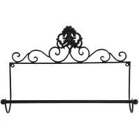 Clayre & Eef Zwarte Keukenrolhouder 44*10*29 cm 6Y4676