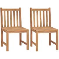 vidaXL Tuinstoelen 2 st massief teakhout