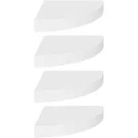 vidaXL Hoekschappen zwevend 4 st 25x25x3,8 cm MDF wit