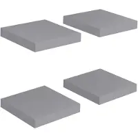 vidaXL Wandschappen zwevend 4 st 23x23,5x3,8 cm MDF grijs