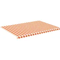 vidaXL Vervangingsdoek voor luifel 500x350 cm polyester geel en oranje
