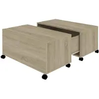 vidaXL Salontafel 75x75x38 cm bewerkt hout sonoma eikenkleurig