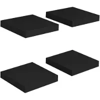 vidaXL Wandschappen zwevend 4 st 23x23,5x3,8 cm MDF zwart