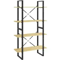 vidaXL Boekenkast met 4 schappen 80x30x140 cm massief grenenhout