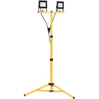 vidaXL LED-flitser met statief, 2x20W, warm wit licht