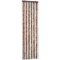 vidaXL Vliegengordijn 56x185 cm chenille beige en lichtbruin