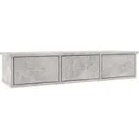 vidaXL Wandschap met lades 88x26x18,5 cm bewerkt hout betongrijs
