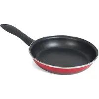 Magefesa Aluminium koekenpan/hapjespan Merida rood met anti-aanbak laag 24 cm - Koekenpannen