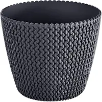 Prosperplast Bloempot - antraciet grijs - buiten - D40 x H33 cm - Plantenpotten