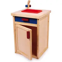 Small Foot Keukengootsteen Hout 51 Cm Blauw/rood