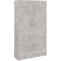 vidaXL Boekenkast 82,5x30,5x150 cm bewerlt hout betongrijs