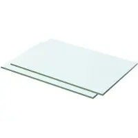 vidaXL Schappen 2 st 50x25 cm glas transparant