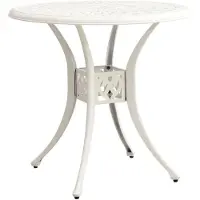 vidaXL Tuintafel 78x78x72 cm gietaluminium wit