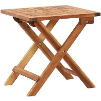 vidaXL Salontafel inklapbaar 40x40x40 cm massief acaciahout