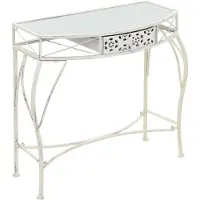 vidaXL Bijzettafel Franse stijl 82x39x76 cm metaal wit