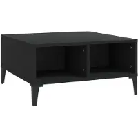 vidaXL Salontafel 60x60x30 cm bewerkt hout zwart