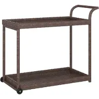 vidaXL Serveerwagen 100x45x83 cm poly rattan bruin