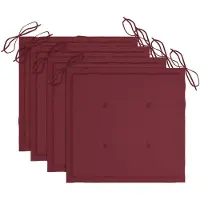 vidaXL Tuinstoelkussens 4 st 40x40x4 cm oxford stof wijnrood