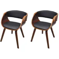 vidaXL Eetkamerstoelen Shanghai hout bruin 2 st online kopen