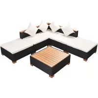 vidaXL Loungeset poly rattan HKC zwart 15-delig online kopen