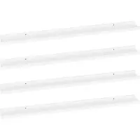 vidaXL Wandschappen 4 st 100x9x3 cm wit
