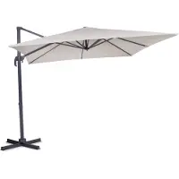 Vonroc Zweefparasol Pisogne 300x300cm – Premium parasol | Beige