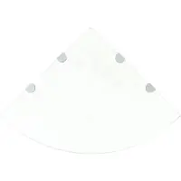 vidaXL Hoekschap met chromen dragers transparant 45x45 cm glas