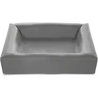 Bia bed kunstleer hoes hondenmand grijs -3 70x60x15 cm