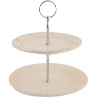 Clayre & Eef etagère ø 21x23 cm - beige - keramiek