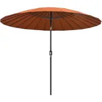 vidaXL Parasol met aluminium paal 250 cm terracottakleurig
