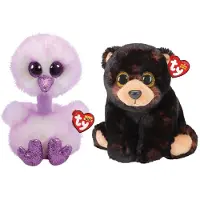 TY - Knuffel - Beanie Buddy - Kenya Ostrich & Kodi Bear
