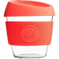 Neon Kactus koffieglas Dream 220 ml glas/siliconen koraal