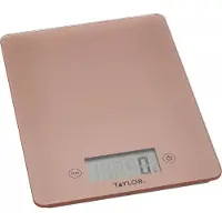 Enjoy2Cook Taylor Pro keukenweegschaal 17 x 23 x 2,5 cm RVS roségoud/zwart
